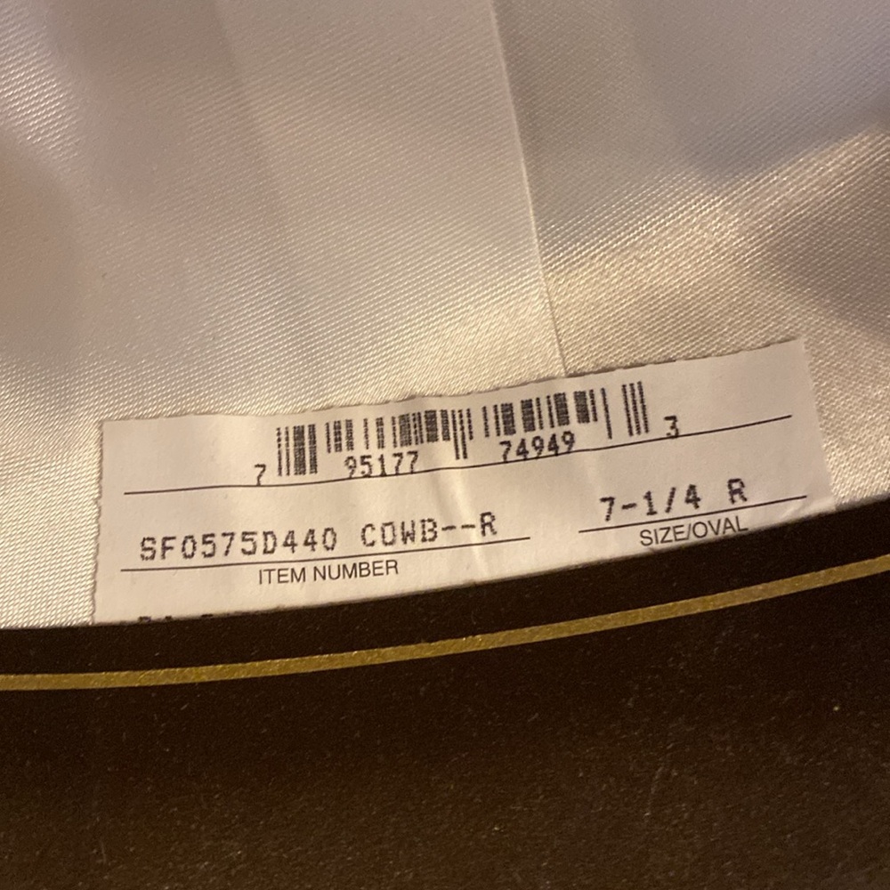 Vintage Stetson D4 Ranch Tan 4” Brim Cowboy Hat Size 7 1/4 MADE in USA PRICE… - Picture 11 of 16